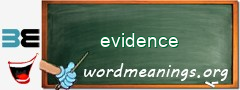 WordMeaning blackboard for evidence